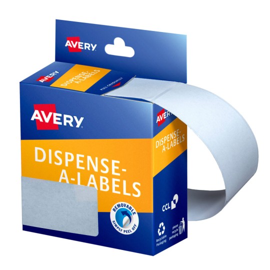 White Rectangle Dispenser Stickers 937224