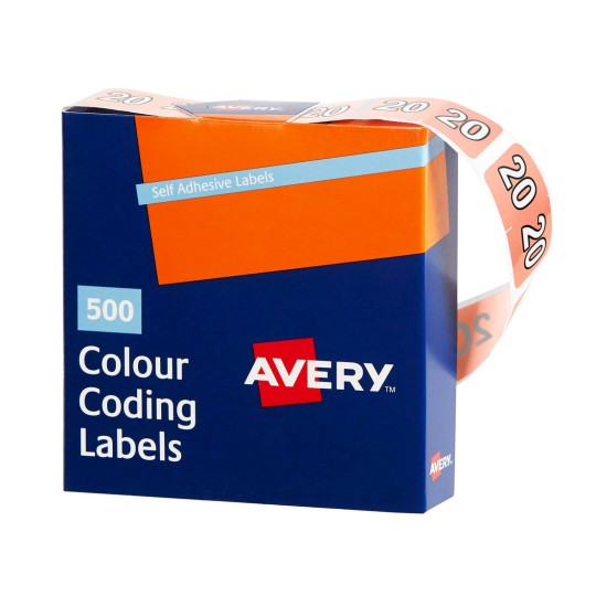 20 Side Tab Colour Coding Labels 43270