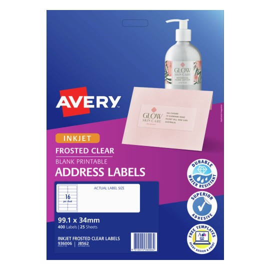 Frosted Clear Address Labels 936006