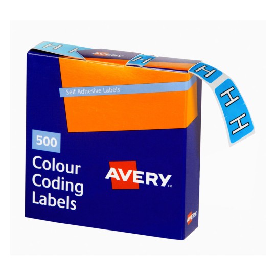 H Side Tab Colour Coding Labels 43208