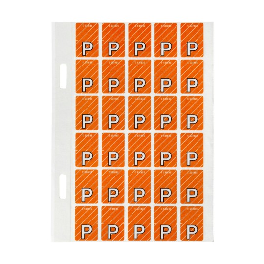 P Top Tab Colour Coding Labels 44416
