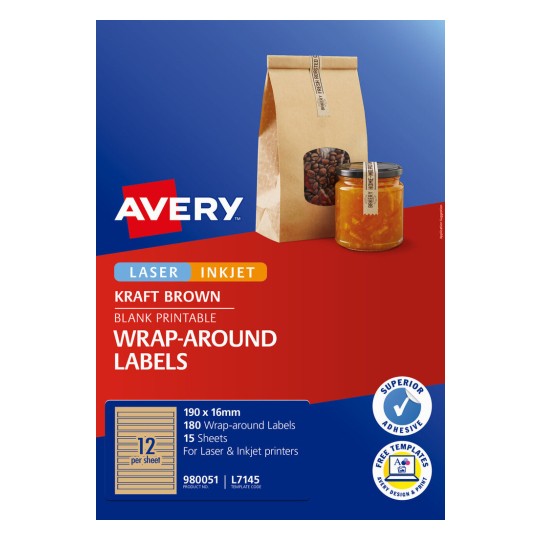 Kraft Brown Wraparound Labels 980051