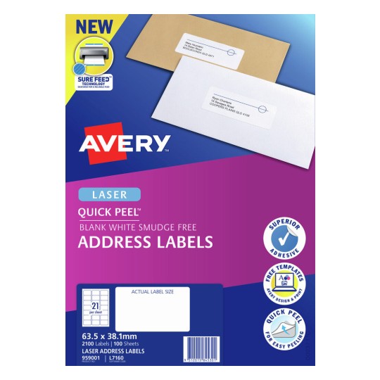 Quick Peel Address Labels with Sure Feed 959001