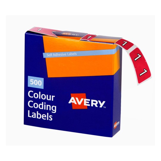 1 Side Tab Colour Coding Labels 43241