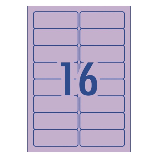 Lavender Purple Coloured Labels 393200 63.5 x 24 mm
