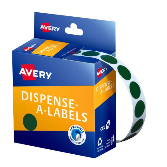 Green Dispenser Dot Stickers 937238