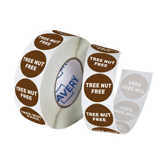 'Tree Nut Free' Allergy Label 937394