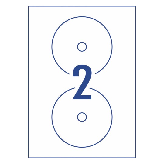White CD Labels 960101 Ø 117 mm
