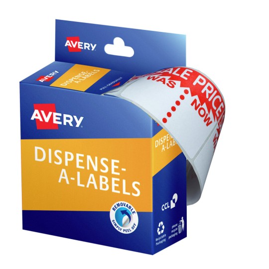 Sale Was/Now Dispenser Labels 937309