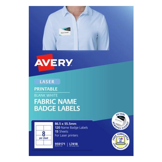 Fabric Name Badge Labels 959171
