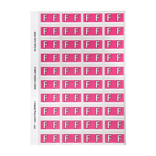 F Side Tab Colour Coding Labels 44506