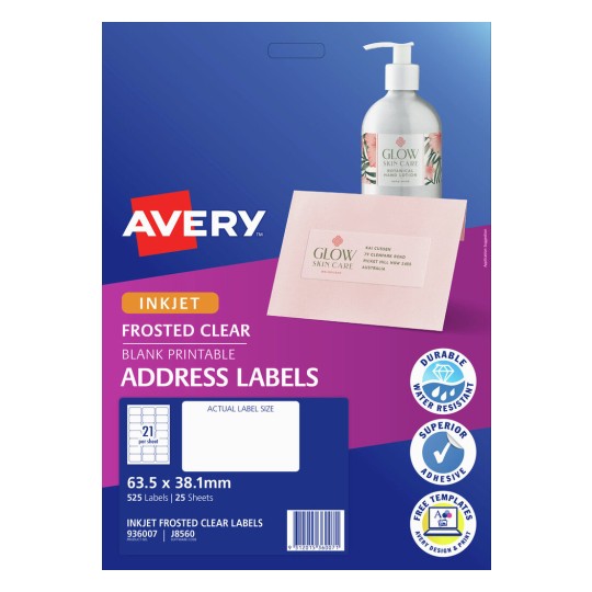 Frosted Clear Address Labels 936007
