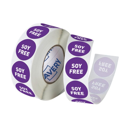 'Soy Free' Allergy Label 937397