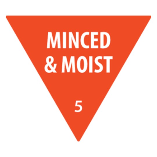 'Minced & Moist' Food Consistency Label 937388 25 x 25 mm