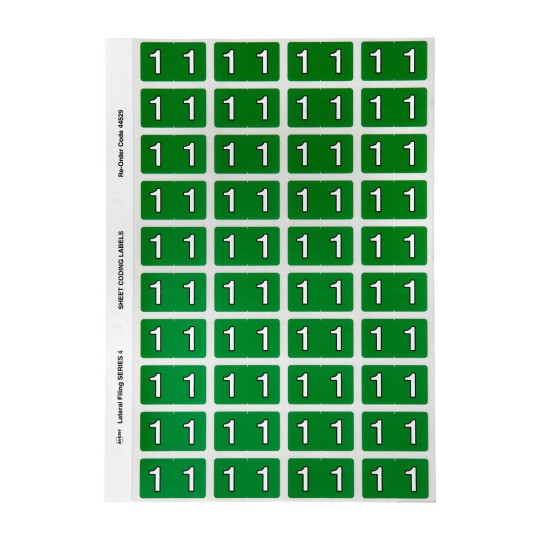 1 Side Tab Colour Coding Labels 44529