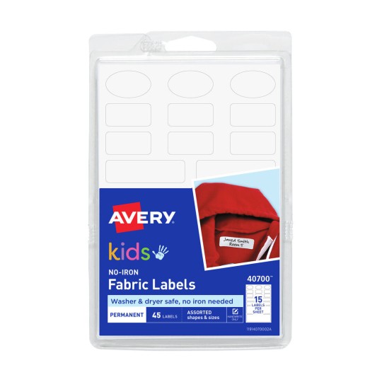 No-Iron Clothing Labels 40700