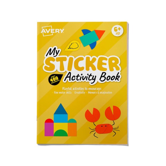 Avery Yellow Sticker Activity Book, Ages 6+ 620005