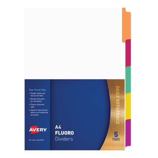 Fluoro Dividers, 5 Tabs 85732
