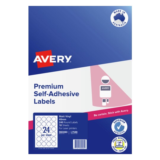 Durable Round Labels 980080