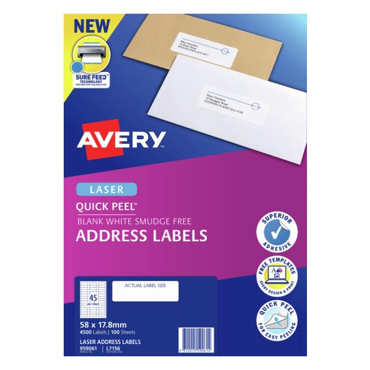 Quick Peel Address Labels with Sure Feed 959061