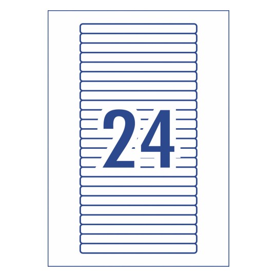 White Filing Labels 959058 134 x 11 mm