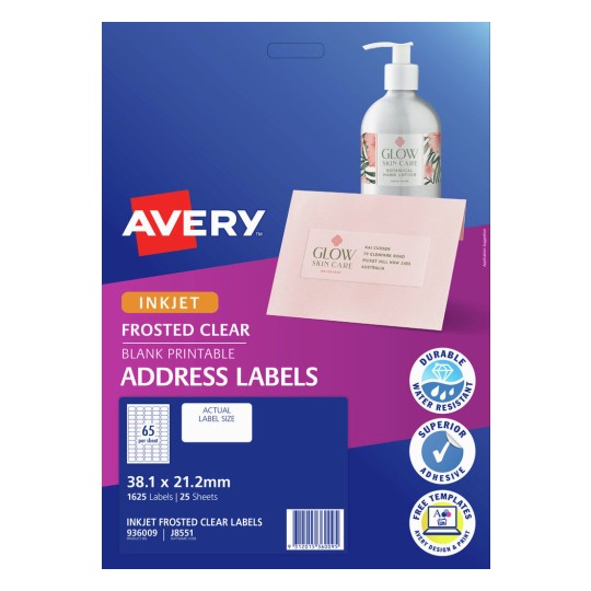 Frosted Clear Address Labels 936009