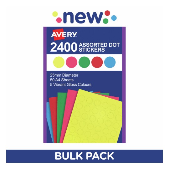 Assorted Dot Stickers 932295 Content: 2400 Labels / 50 Sheets