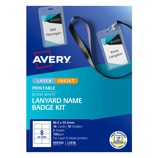 Avery Lanyard Name Badge Kit 959105