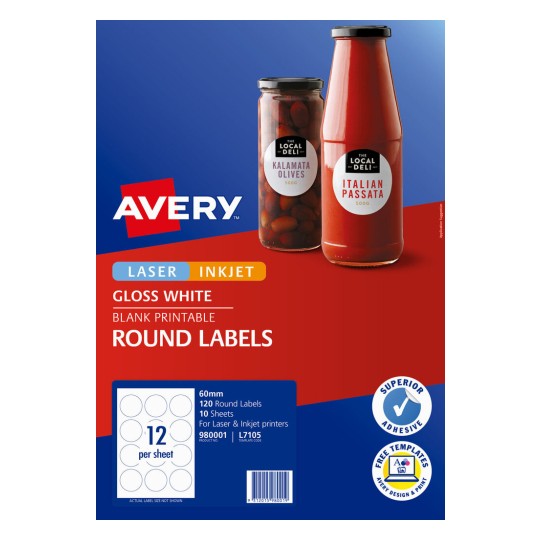 Glossy Round Labels 980001