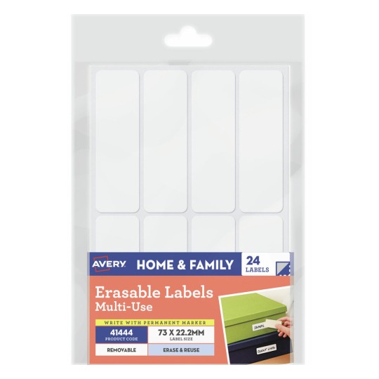 Erasable Multi-Use Removable Labels 41444