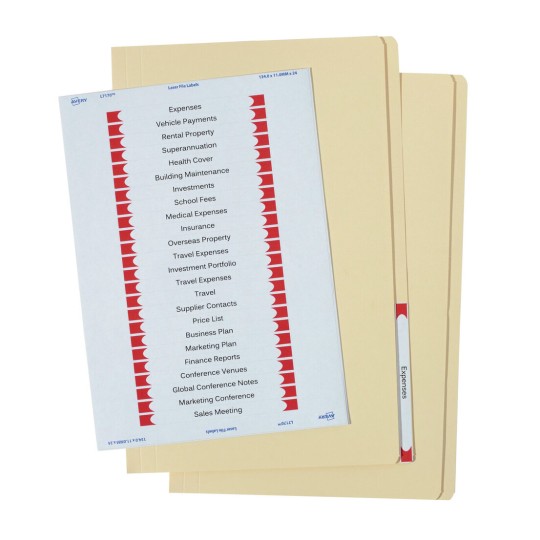 Buff Manilla Folder with Labels 88300