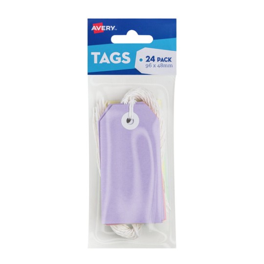 Pastel Multi-Colour Tags with String 13207