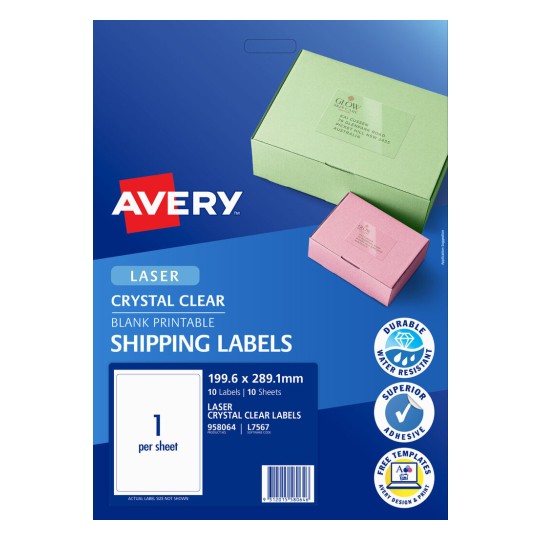 Crystal Clear Shipping Labels 958064