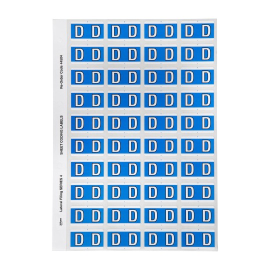 D Side Tab Colour Coding Labels 44504