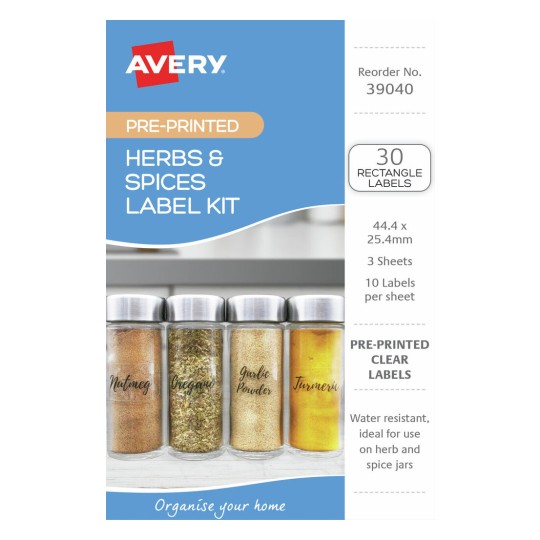 Herb & Spices Label Kit 39040
