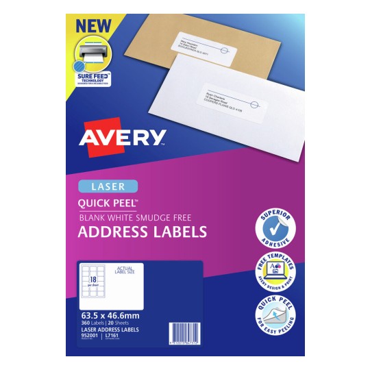 Quick Peel Address Labels with Sure Feed 952001