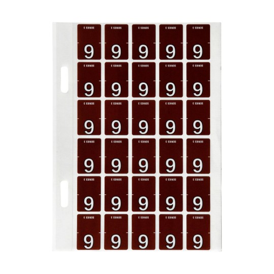 9 Top Tab Colour Coding Labels 44209