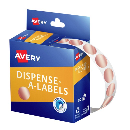Rose Gold Dispenser Dot Stickers 937369