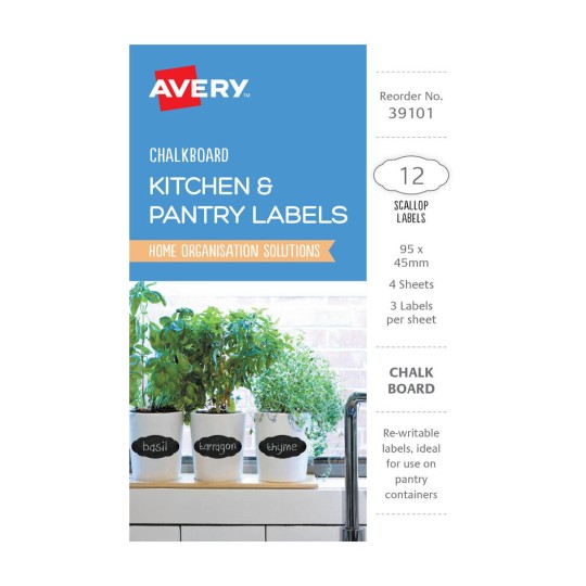 Chalkboard Kitchen Labels 39101