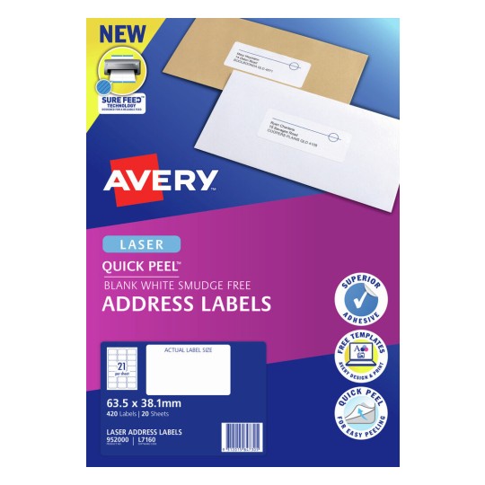 Quick Peel Address Labels with Sure Feed 952000