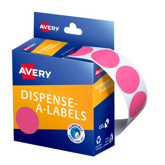 Pink Dispenser Dot Stickers 937249