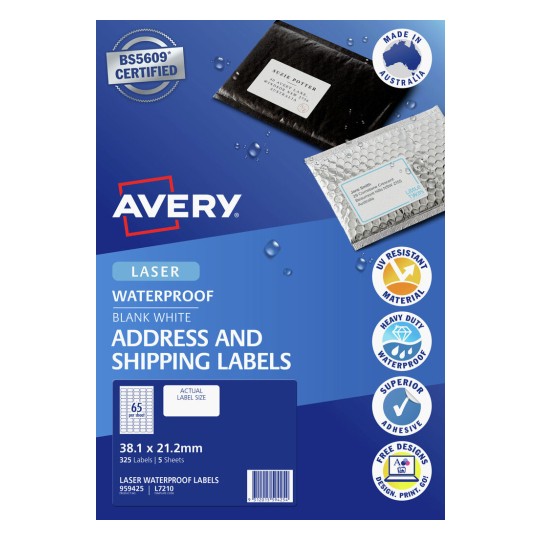 Avery Waterproof Labels 959425