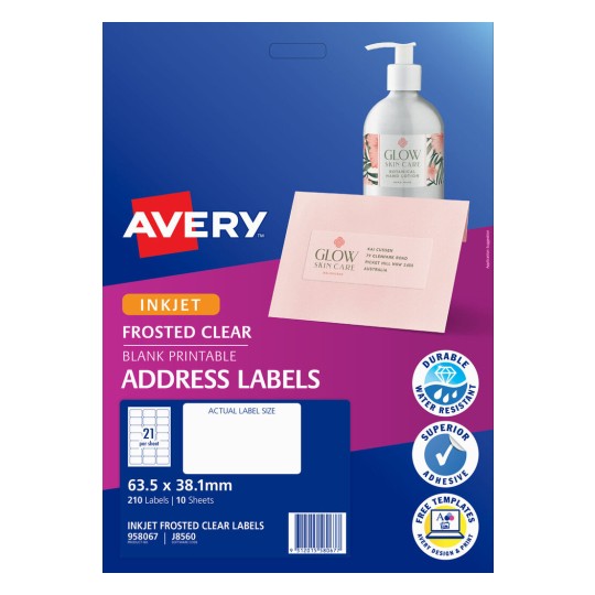 Frosted Clear Address Labels 958067