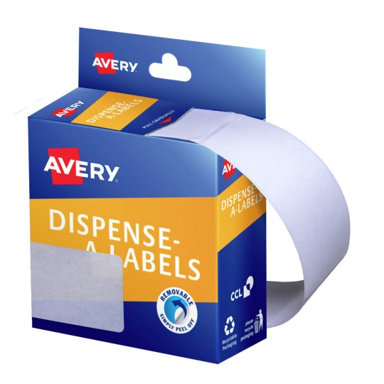 White Rectangle Dispenser Stickers 937306