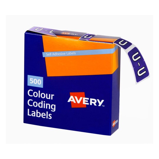 U Side Tab Colour Coding Labels 43221