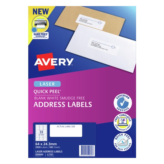 Quick Peel Address Labels with Sure Feed 959060