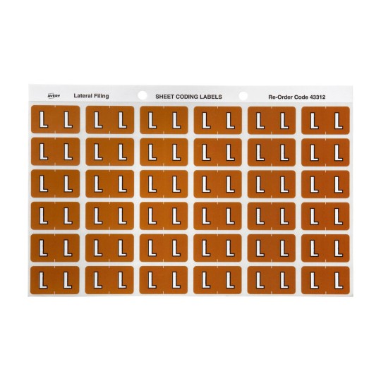 L Side Tab Colour Coding Labels 43312