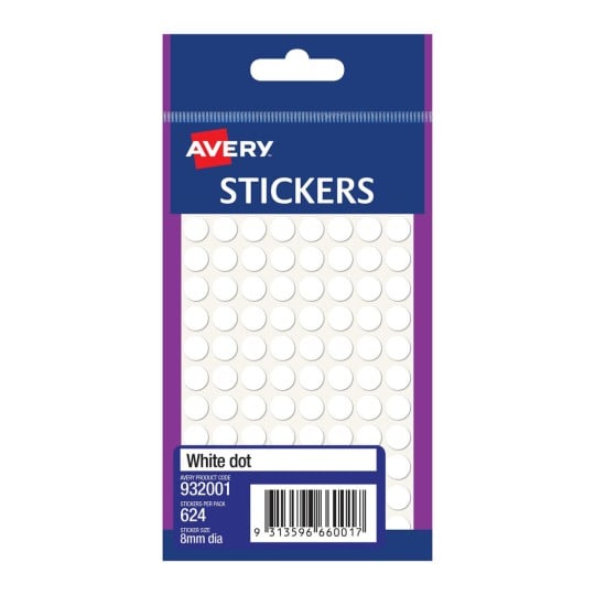 White Dot Stickers 932001