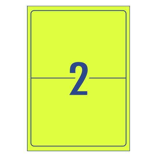 Fluoro Yellow High Visibility Shipping Labels 36100 199.6 x 143.5 mm