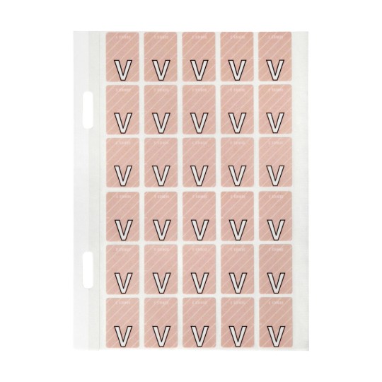 V Top Tab Colour Coding Labels 44422